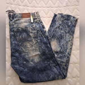 Jordan Craig Slim Straight Tie-Dye Wash Men's Jeans - Blue